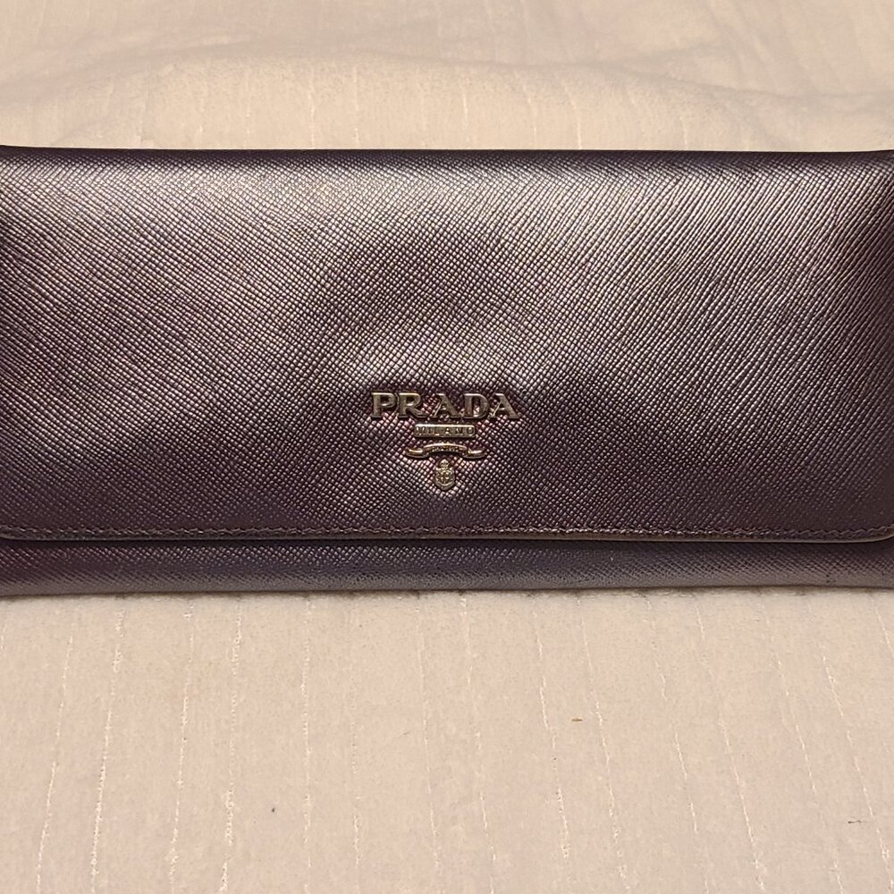 Prada Metalica Purple Long Wallet - Picture 14 of 14